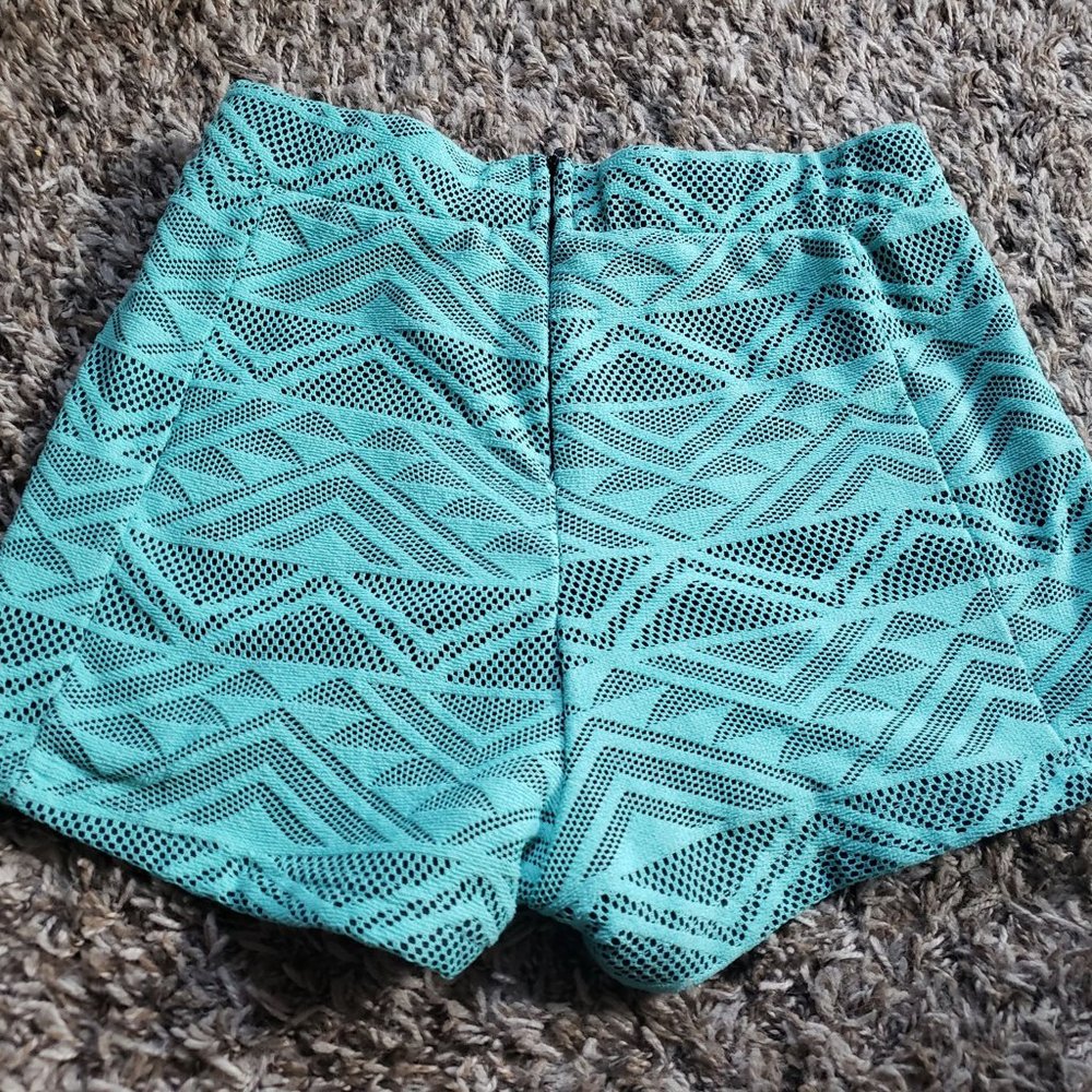 NWOT Mint Patterned High Waist Hot Shorts S